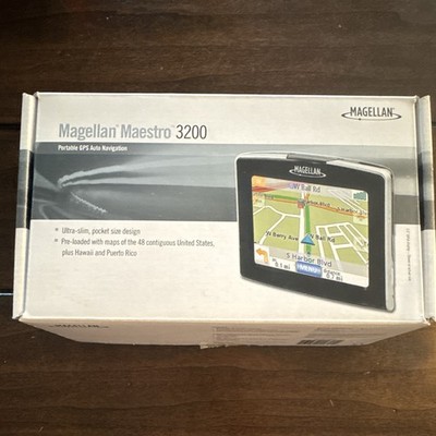 Magellan Maestro 3200 3.5'' Automotive GPS w/ Mount Kit, Car Charger, POI tested
