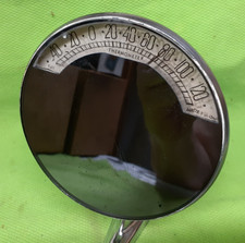 Antique Rear View Tel-tru Thermometer Mirror