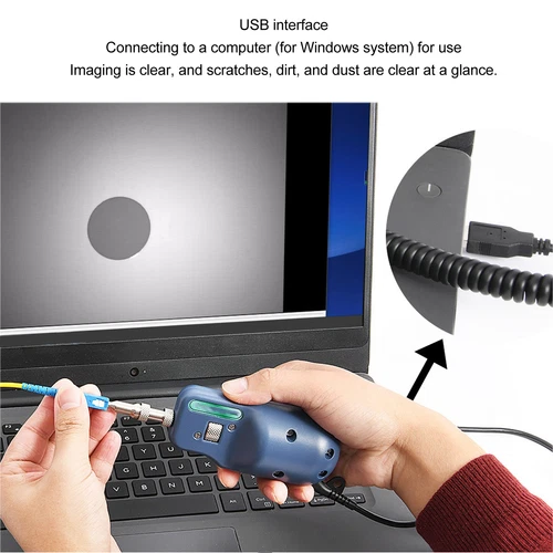 Fiber Inspection Probe USB Connection Handheld Optical Fiber End Face Detec CU