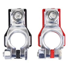 2PCS Car Battery Terminal Clamp Connectors Positive Negative Release Disconnect