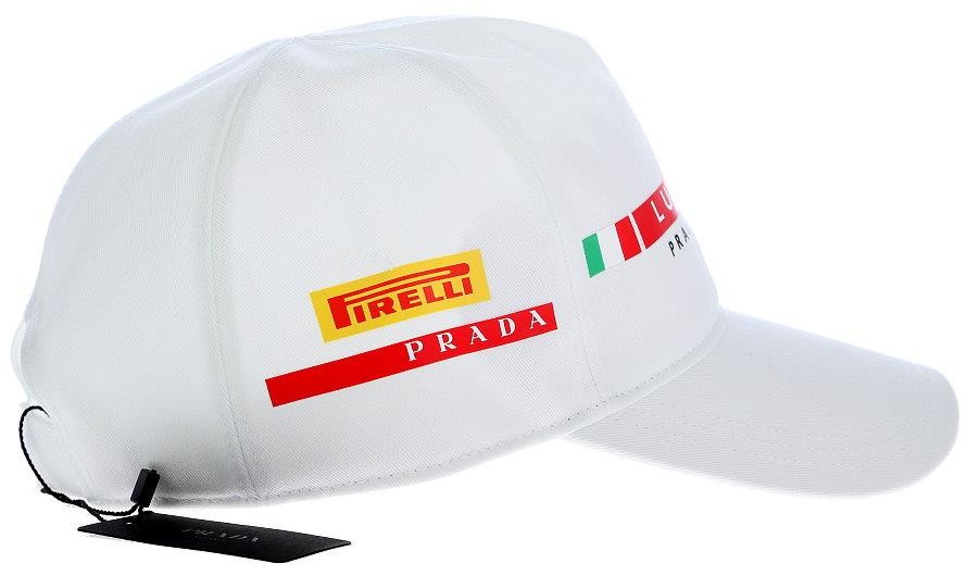 NEW PRADA LUNA ROSSA WHITE CURRENT 100% COTTON LOGO BALL CAP  display picture 1
