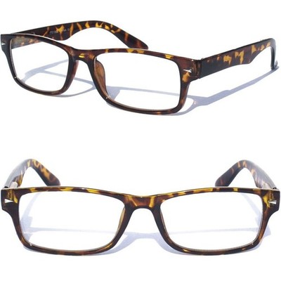 Tempered Glass Lens Sunglasses - Classic Narrow Rectangular Frame, Tortoise Shell, Men's Retro Style - View #4
