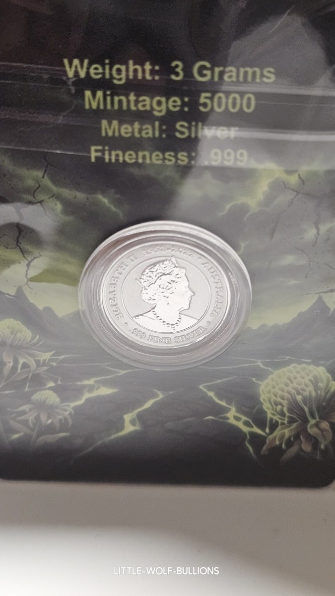 2026 Zombie Kookaburra Edition 3g .999 Colorized Silver Mintage