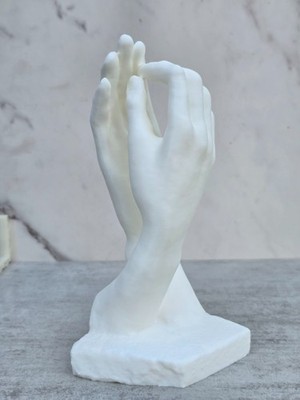 The Cathedral Hands Sculpture | Rodin Inspired Art | 3D Printed Minimalist Decor