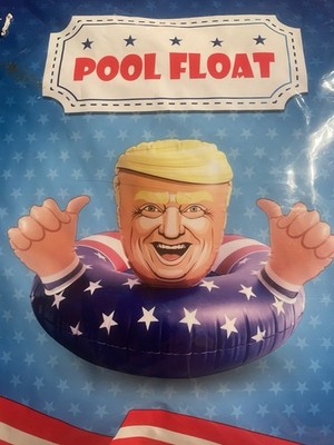 Trump Inflatable Pool Float Ring NinoStar Patriotic USA Novelty Float New Sealed