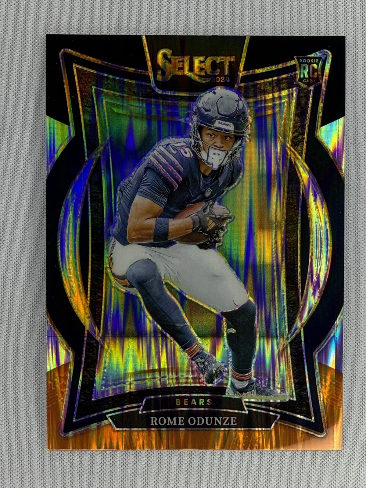 2024 Panini Select - Concourse Rome Odunze #3 Black & Orange Shock Prizm (RC)