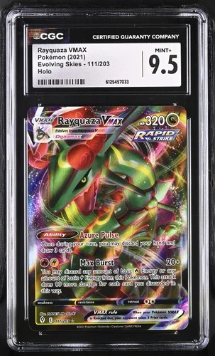 Rayquaza Vmax 111/203 Holo Evolving Skies Pokemon CGC 9.5 Mint+ *033