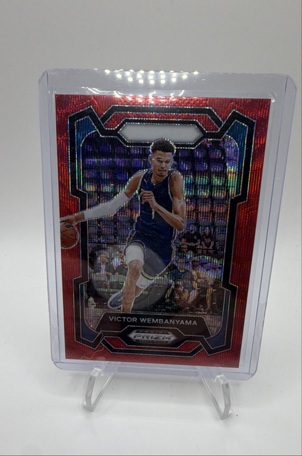 2024-25 Panini Prizm Draft Picks - Victor Wembanyama #99 Red Wave Prizm