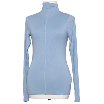 Aligne, Rollkragenpullover, Größe: 34, Blau, Elasthan/Viskose, Einfarbig #dWm