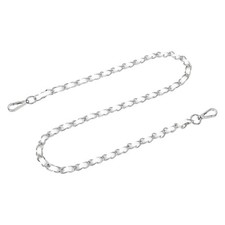 39" Purse Strap with Buckle for Shoulder and Cross Body White Silver 
