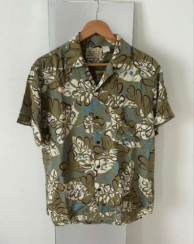Sugar Cane, Sun and Surf Sugar Cane Vintage Aloha Shirt L Hawaii Limited Edition JAPAN