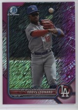 2022 Bowman Chrome Prospects Fuchsia Shimmer Refractor /199 Eddys Leonard 1k9t