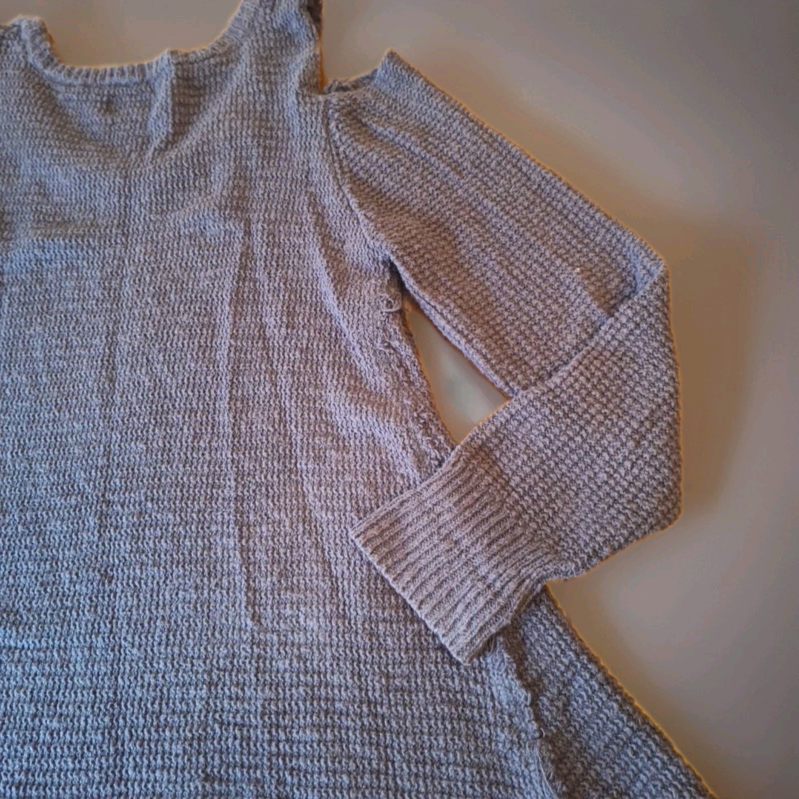 Goth Distressed Dark Gray Ruby Moon Long Sleeve S… - image 15