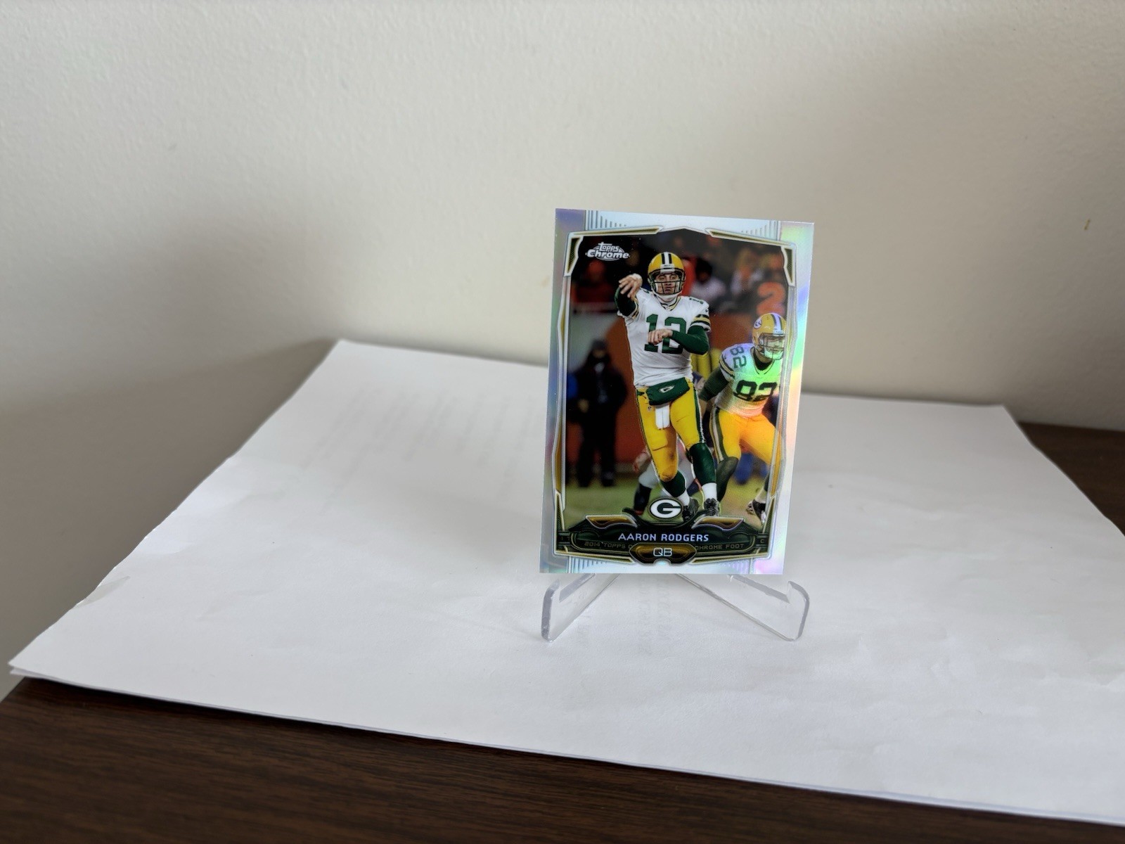 2014 Topps Chrome Aaron Rodgers Silver Refractor #83 Packers