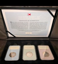 The Peter Rabbit 50p Collectors Edition 2016 2017 2018 in capsule uncirculated.