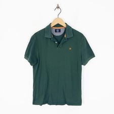 Hackett London Slim Fit Polo Shirt Size L Washed Green Short Sleeve