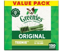 GREENIES Original TEENIE Natural Dental Dog Treats Pack of 130