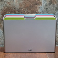 Joseph Joseph 4 Piece Multicolor Cutting Board Silver Slimline Case Set