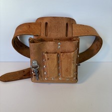Vintage Klein Tools 5164 Electricians Leather Tool Pouch Belt USA