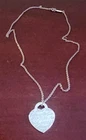 TIFFANY & CO 727 FIFTH AVE NEW YORK 10022 STERLING SILVER HEART NECKLACE. 17.5"