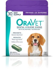 ORAVET Dental Chews for Dogs, Oral Care and Hygiene Chews (Medium Dogs, 25-50...