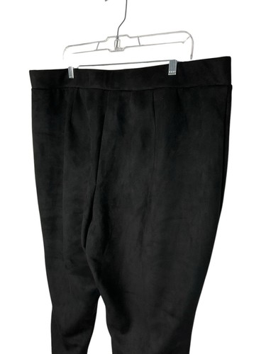 J Jason Wu Faux Suede Pull-On Pants A452622 Black Petite Size XL NEW - Picture 6 of 8