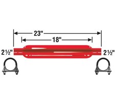 Cherry Bomb 87529cb Muffler 23 Inch Oal 18 In Body 2.5 Inlet 2.5 Outlet Cherry Bomb 87529cb Muffler 23 Inch Oal 18 In Body 2.5 Inlet 2.5 Outlet