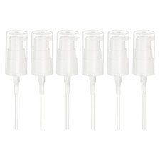 6Pcs Dispenser Bottles Pump with Cover for 18/410 Thread Neck Size White