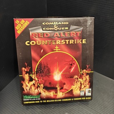 Command & Conquer Red Alert Counterstrike PC CD-ROM Big Box 1997 Untested