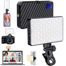 168 LED Selfie Light for iPhone,Portable Phone Light Clip, 3000Mah 3 Modes Re...