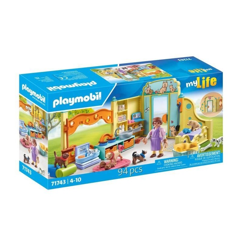 PLAYMOBIL 71743 Centre de soin pour aimer et protéger 8 chiens adorables