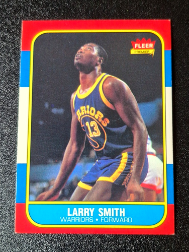 1986-87 86 Fleer Basketball card #104 Larry Smith Golden State Warriors RC EOR