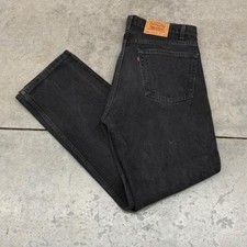 vintage levis 505 black made in usa straight leg jeans size 38 x 34
