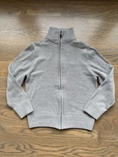 Children  s PLACE Boys Full Zip Sweater Gray Mock Neck Cotton Acrylic Size 5/6