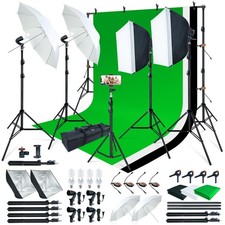 Lincostore Photo Video Studio Light Kit AM169 - Including 3 Color Backdrops (...
