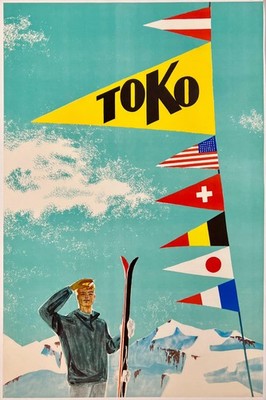 ️ Toko Ski Flags Vintage Style Poster - 24x36  (61x91 cm) - 200gsm Paper ️