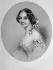 Walter Scott GUY MANNERING PRETTY GIRL LUCY BERTRAM ~ 1880 Art Print Engraving