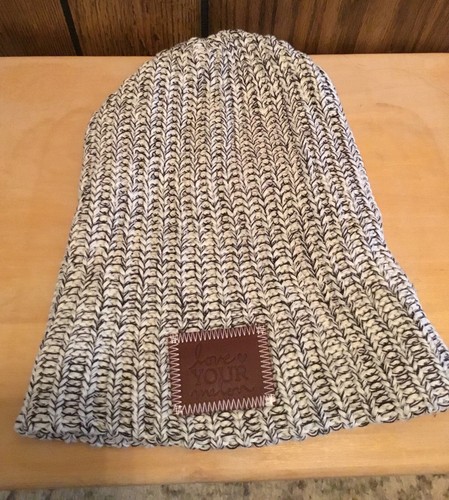 MELON navy Speckled Knit Beanie Hat 