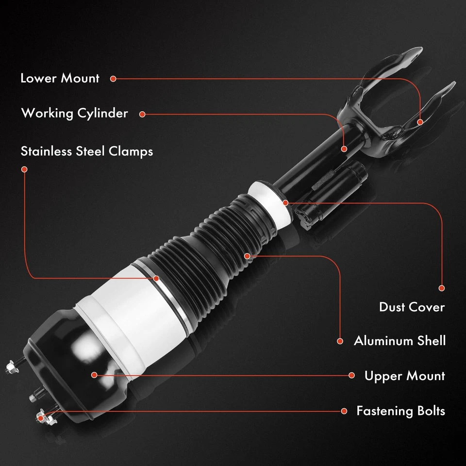 Puntal neumático de suspensión delantera derecha para Mercedes-Benz GLE350d GLE43 AMG GLS350d GLS450 Foto 2 de 4