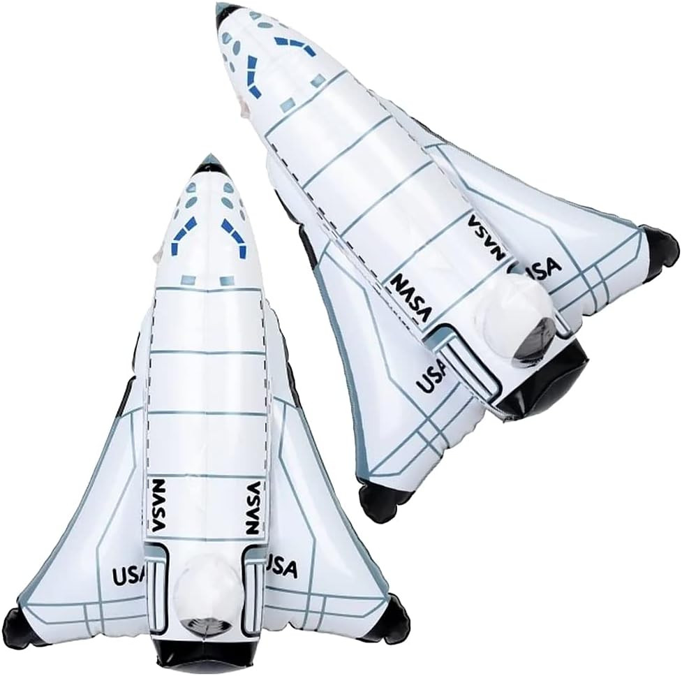 Embark On A Galactic Learning Journey: Explore Free Space Education Videos For Kids And Enthusiasts! 2 Space Shuttle Inflates, Set Of 2, 14 Inch Long, Outer Space Themed Party Decorat