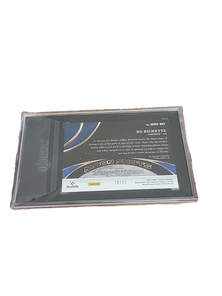 2022 Panini Select - Moon Shots Signatures Holo Prizm #MSS-BO Bo Bichette /75... - Image 2 of 4