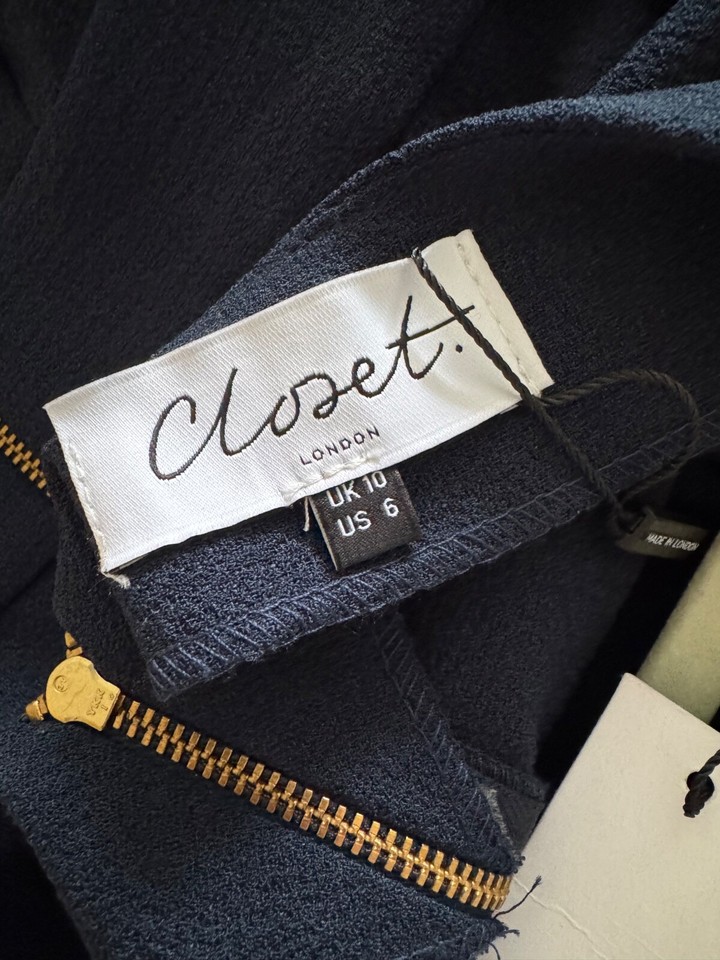 New Navy Dress Size 10 Closet London eBay