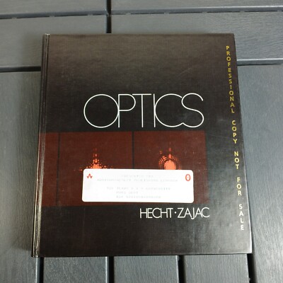 Optics Hardcover Eugene, Zajac, Alfred Hecht - Professional Copy ZA