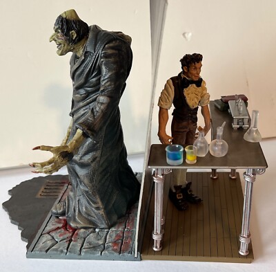 Silent Screamers Reel Masters JEKYLL/HYDE Figurine/Set Piece w/Card, 2001