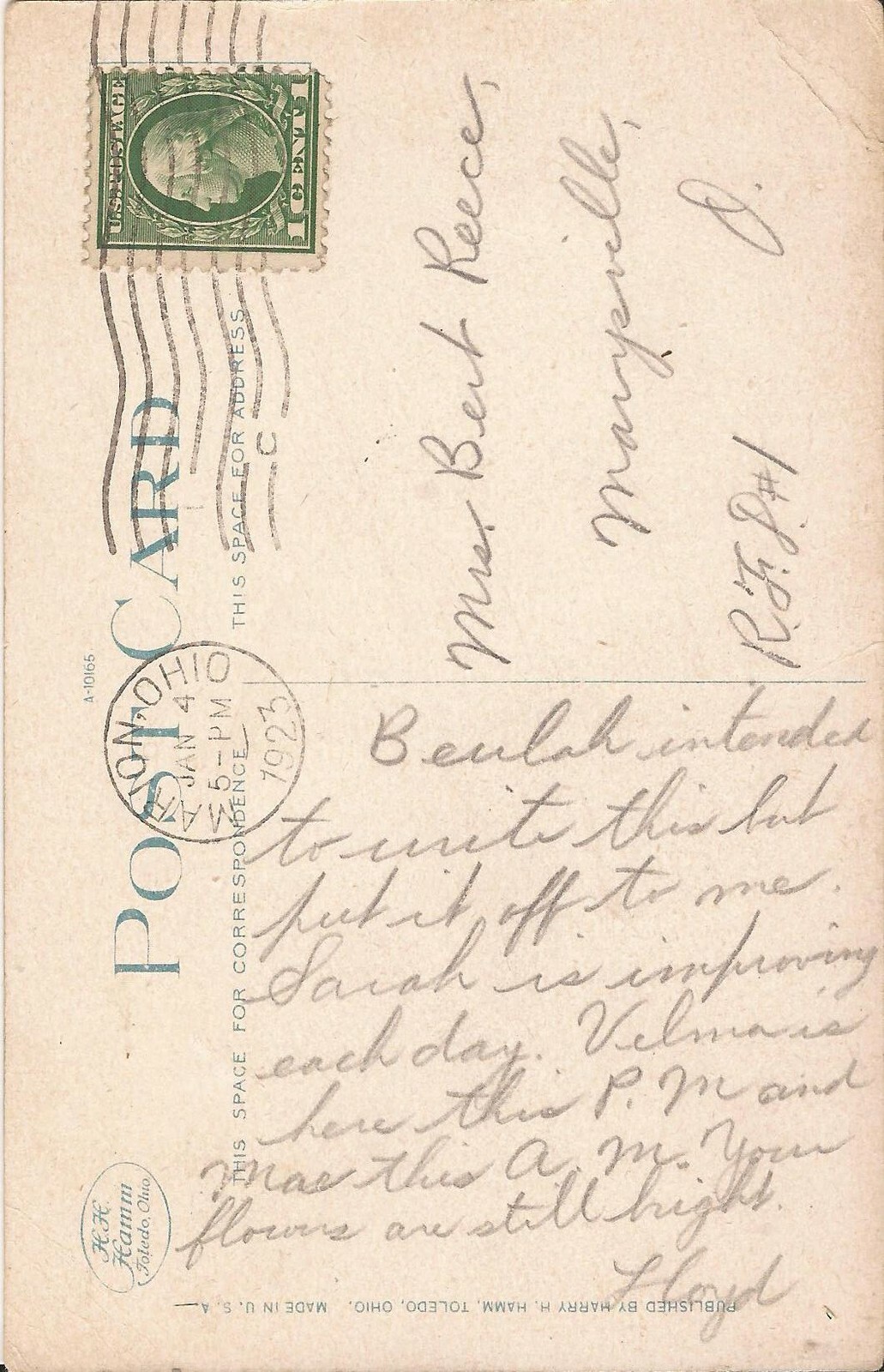 Marion, OHIO Business center from Huber Block 1923 eBay