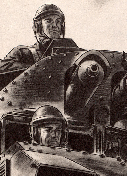 1940s “Mightier Yet!” WWII British Propaganda Tank War Poster