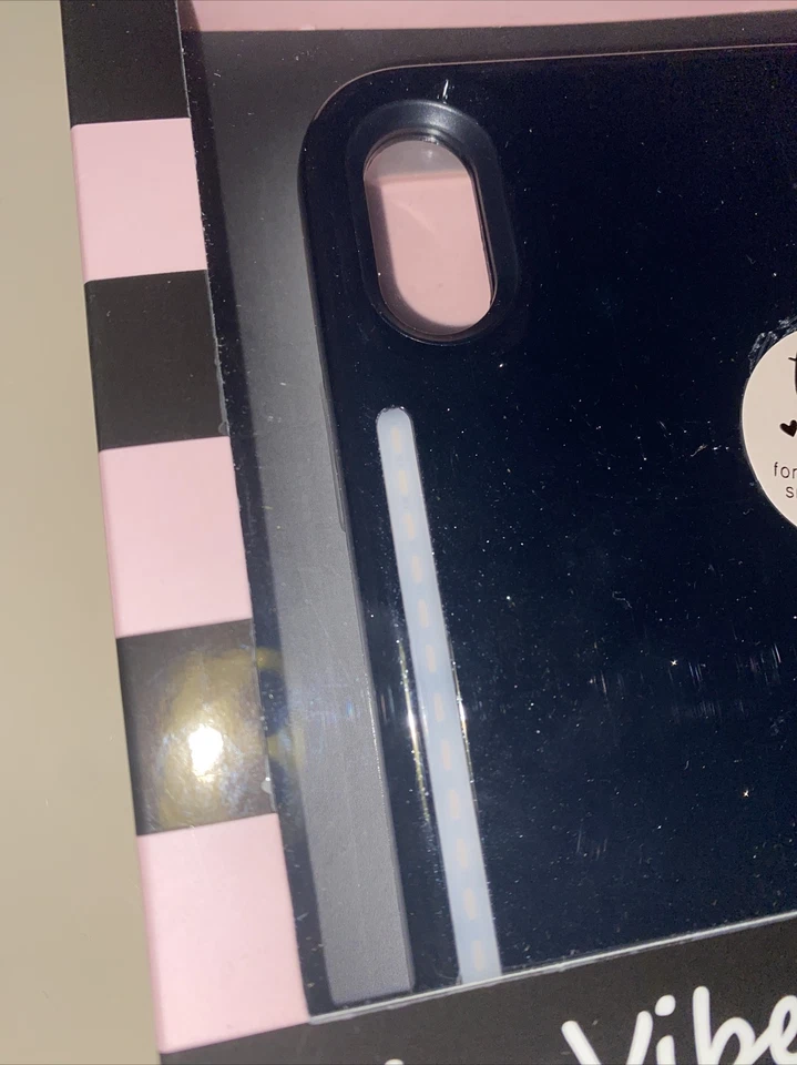 LuMee Duo Instafame Lighted Cases For IPhone Xs X Case Black Glitter UNIQUE~NEW - Image 3 of 4