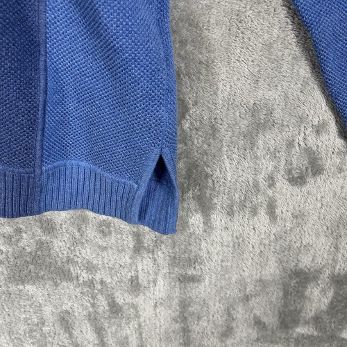 Tommy Bahama Shirt Men's Small TB18 Blue Cotton Waffle Sweater Gorpcore Golf Hip - Picture 12 of 13