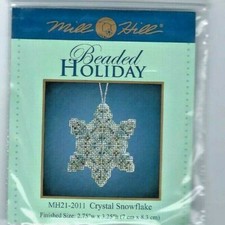 Beaded Holiday Crystal Snowflake Bead Kit Mill Hill