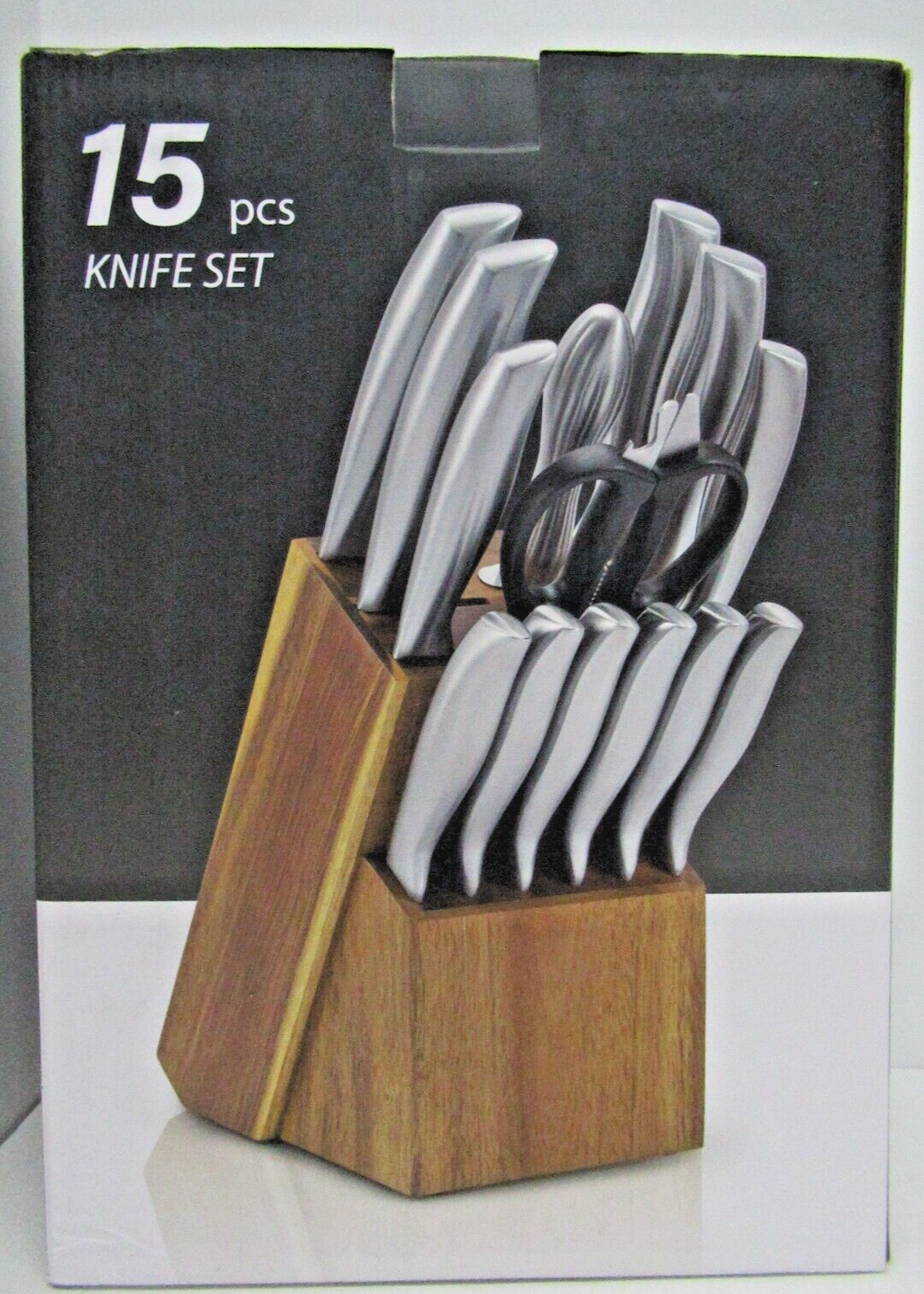 Knife Set, 15 Pieces Kitchen Knife Set, Professional Kitchen Chef’S Knives Block-image
